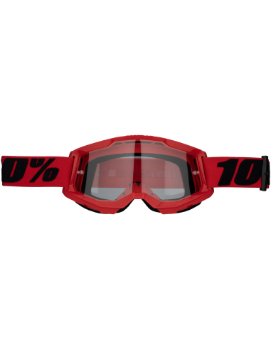 100% STRATA 2 GOGGLE RED - CLEAR LENS