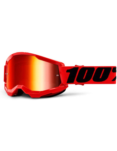 100% STRATA 2 YOUTH GOGGLE RED - MIRROR RED LENS